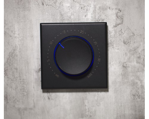 Kiptover JZS100 16А механический треморегулятор теплого пола, Черный