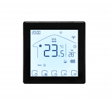 Kiptover KTW Комнатный термостат беспроводной, с аккумулятором, 3А, сухой контакт, для котла, Wi-Fi, Черный