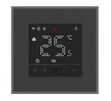Kiptover KTE-R терморегулятор для теплого пола электронный сенсорный, рамка 55x55, Wi-Fi, Черный