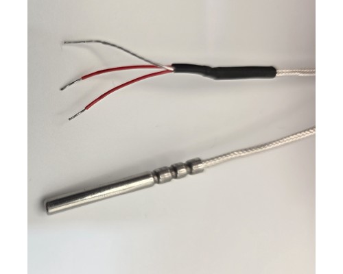 Датчик температуры PT100, (-50...+300 C), 4x40мм, тефлон, белый, 5м