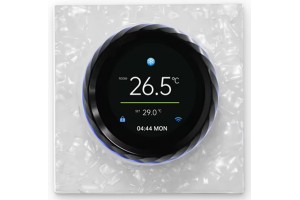 KiPTOVER T100 термостат 16А, Wi-Fi, бчёрный, белый (стеклянная крошка)