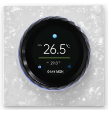 KiPTOVER T100 термостат 16А, Zigbee, белый, чёрный (стеклянная крошка)