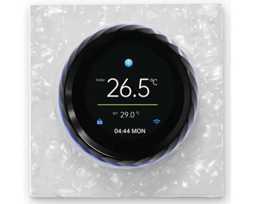 KiPTOVER T100 термостат 16А, Zigbee, белый, чёрный (стеклянная крошка)